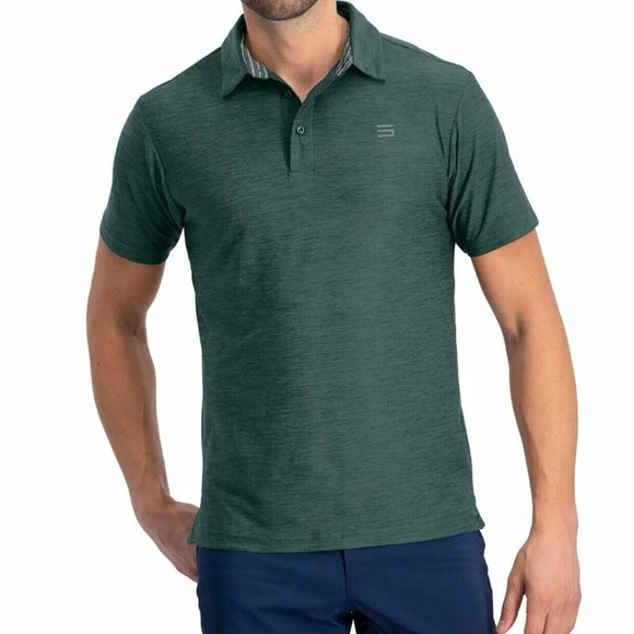 Three Sixty Six Men’s Golf Polo Shirt Performance Quick Dry Green Size 2XL - Picture 1 of 11